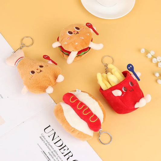 Mini Fast Food Plush Keychain