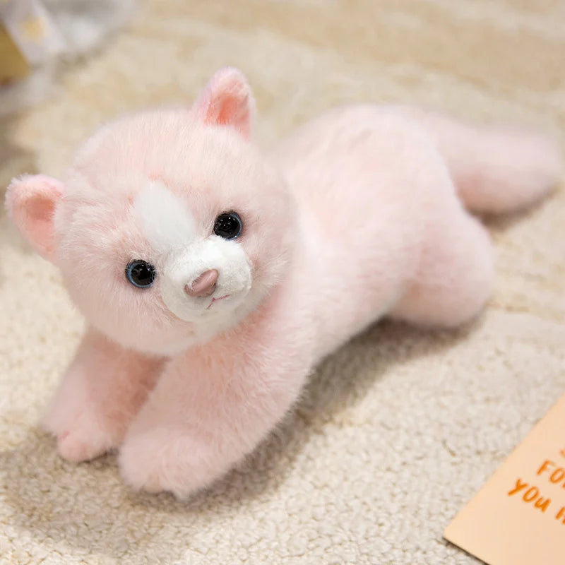 Persian Cat Plush – Gray & Pink Edition