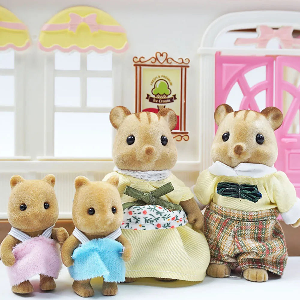 Mini Forest Animal Dollhouse Set