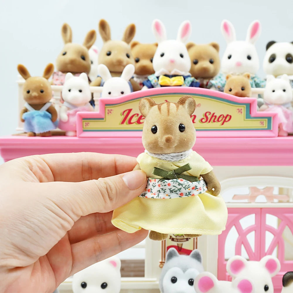 Mini Forest Animal Dollhouse Set
