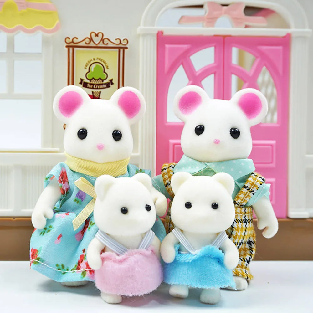 Mini Forest Animal Dollhouse Set