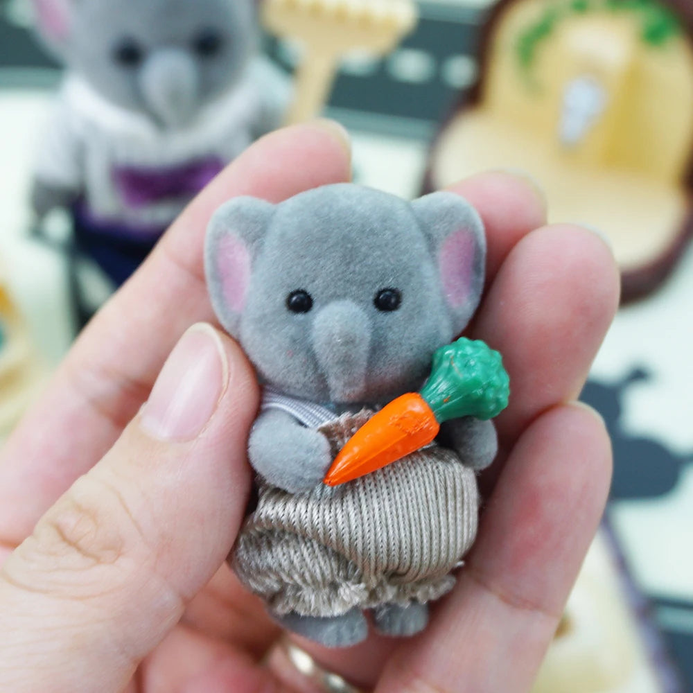 Mini Forest Animal Dollhouse Set