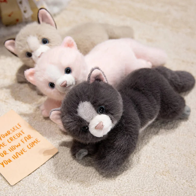 Persian Cat Plush – Gray & Pink Edition