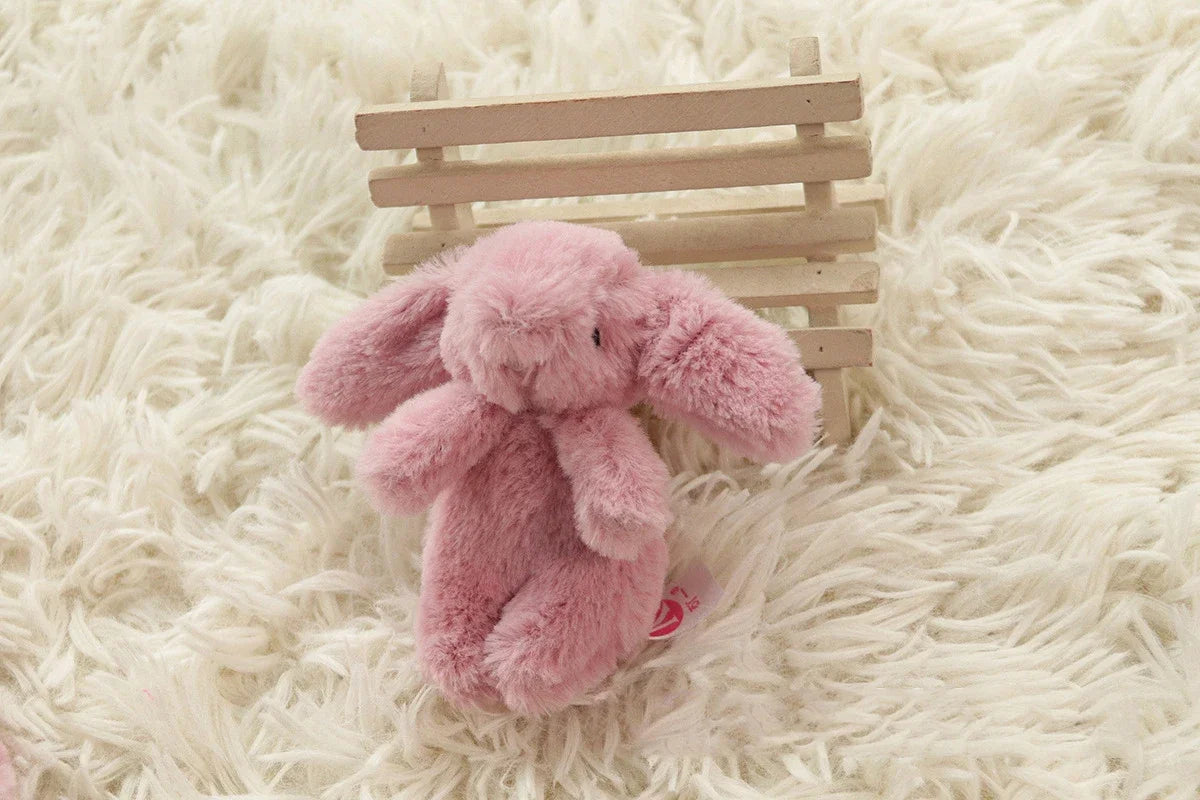 Fluffy Bunny Keychain Charm