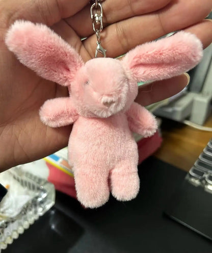 Fluffy Bunny Keychain Charm
