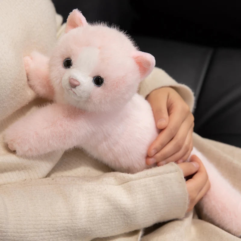 Persian Cat Plush – Gray & Pink Edition