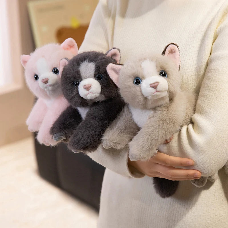 Persian Cat Plush – Gray & Pink Edition
