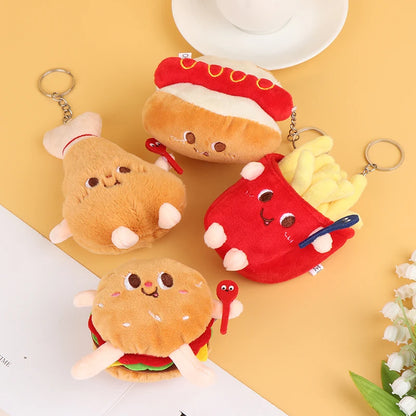 Mini Fast Food Plush Keychain