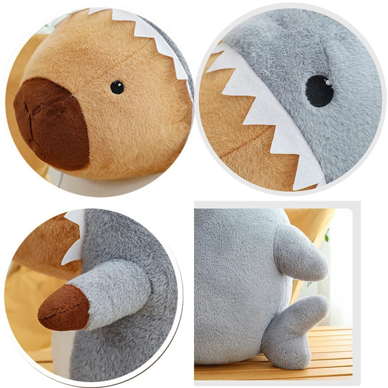 Shark Hoodie Capybara Plush