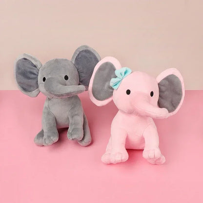 Gray & Pink Elephant Plush- Ultra-soft Comfort Pillow