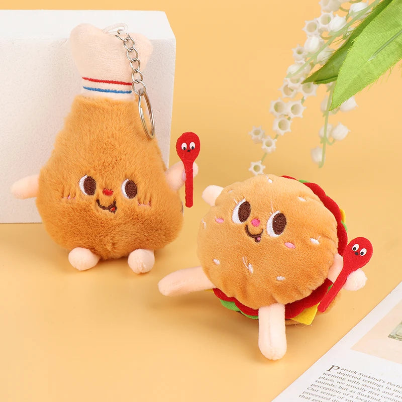 Mini Fast Food Plush Keychain