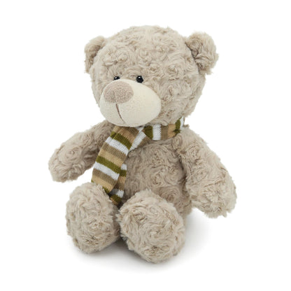 Soft Plush Teddy Bear with Knitted Scarf