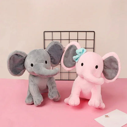 Gray & Pink Elephant Plush- Ultra-soft Comfort Pillow