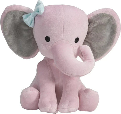 Gray & Pink Elephant Plush- Ultra-soft Comfort Pillow