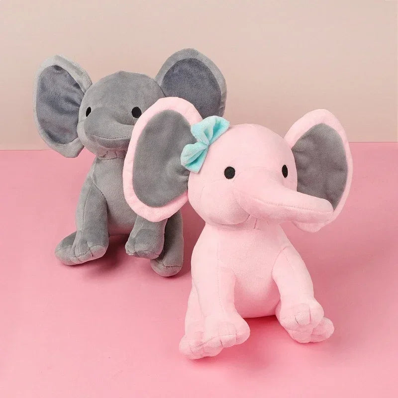 Gray & Pink Elephant Plush- Ultra-soft Comfort Pillow