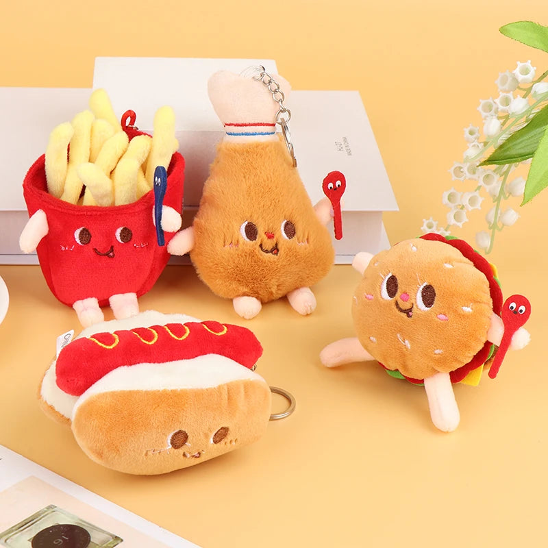 Mini Fast Food Plush Keychain