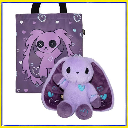 Purple Long Ear Bunny Plush