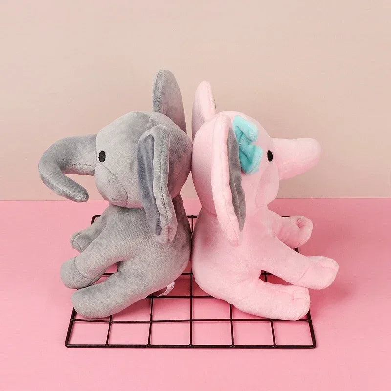 Gray & Pink Elephant Plush- Ultra-soft Comfort Pillow