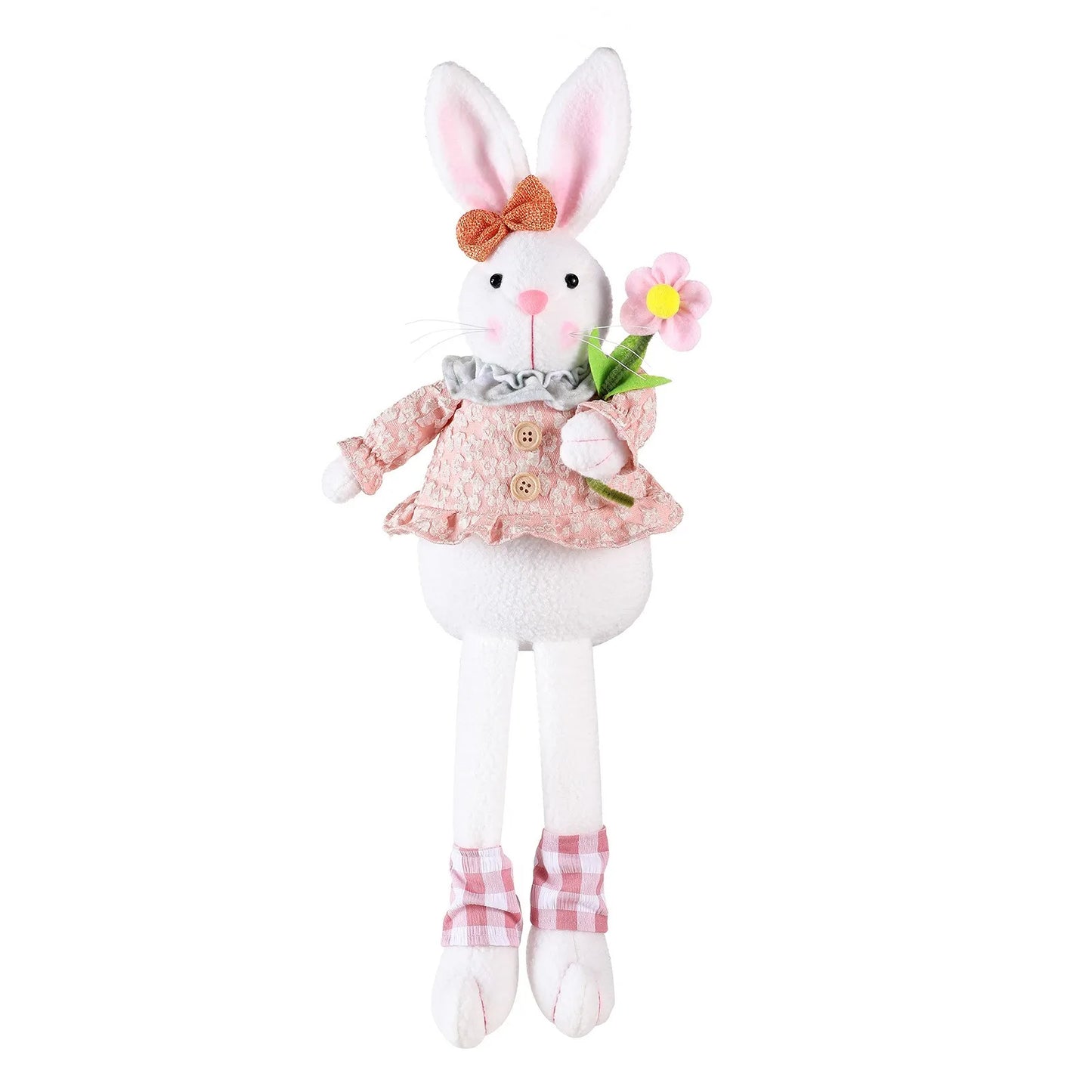 Elegant Easter Bunny Couple Figurine Decor
