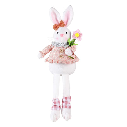 Elegant Easter Bunny Couple Figurine Decor