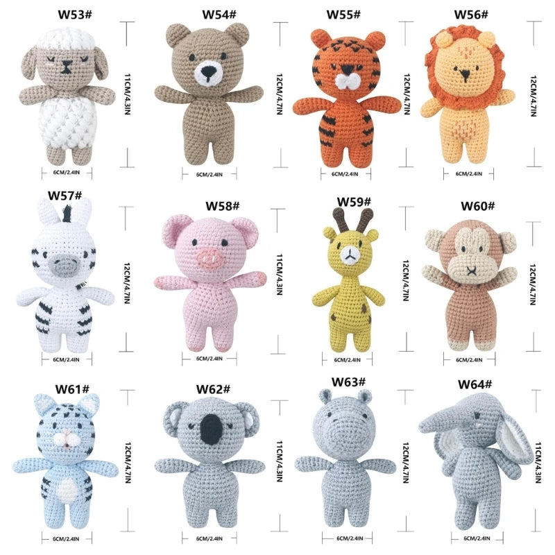 Handmade Crochet Animals- Cotton Knitted Plush Companion