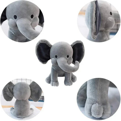 Gray & Pink Elephant Plush- Ultra-soft Comfort Pillow