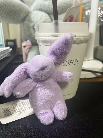 Fluffy Bunny Keychain Charm