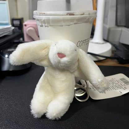 Fluffy Bunny Keychain Charm
