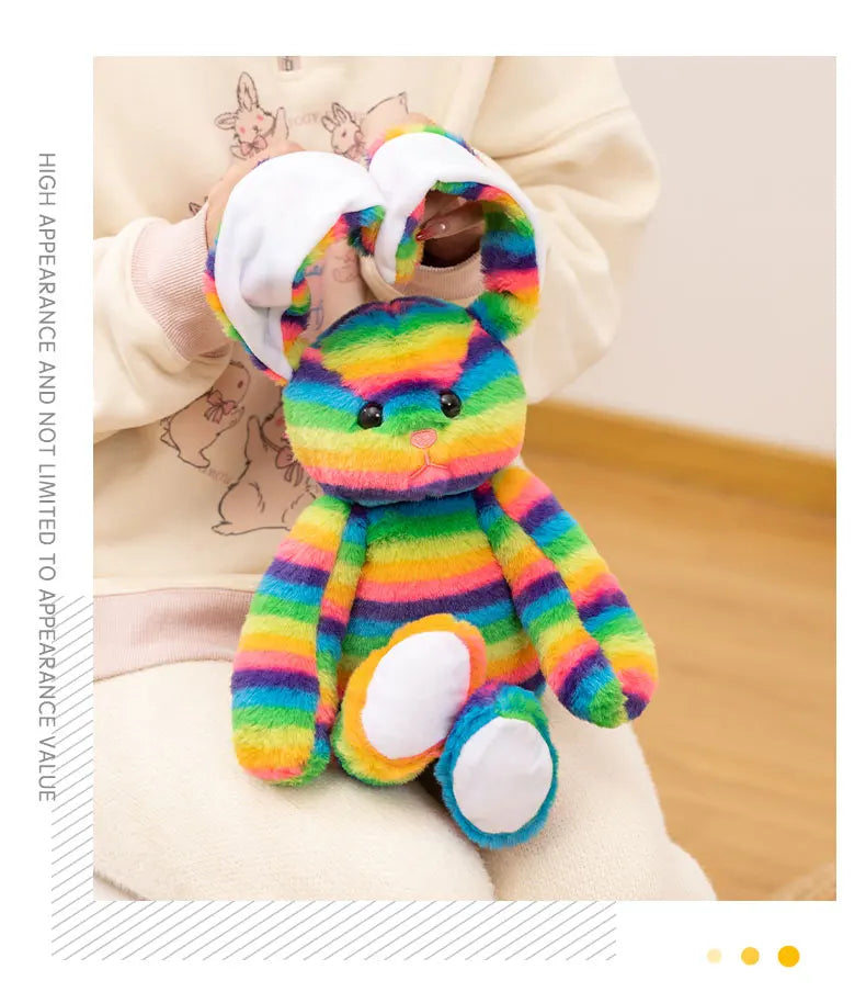 Rainbow Bunny Plush Toy