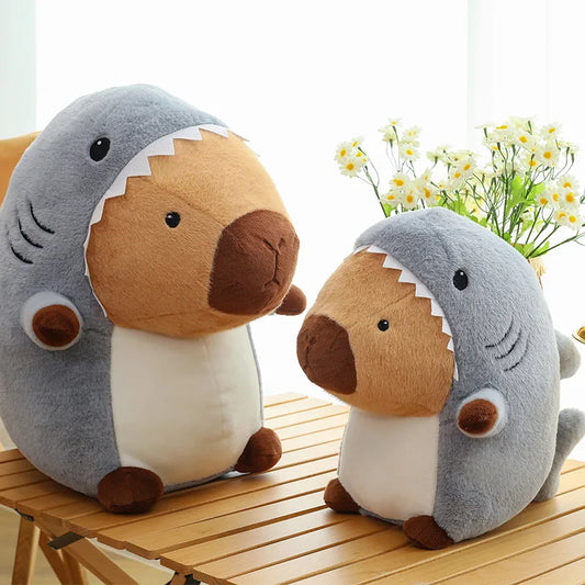 Shark Hoodie Capybara Plush