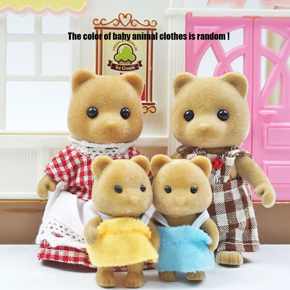 Mini Forest Animal Dollhouse Set