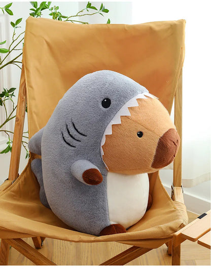 Shark Hoodie Capybara Plush