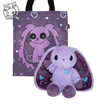 Purple Long Ear Bunny Plush