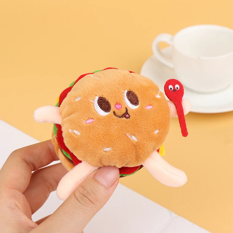 Mini Fast Food Plush Keychain