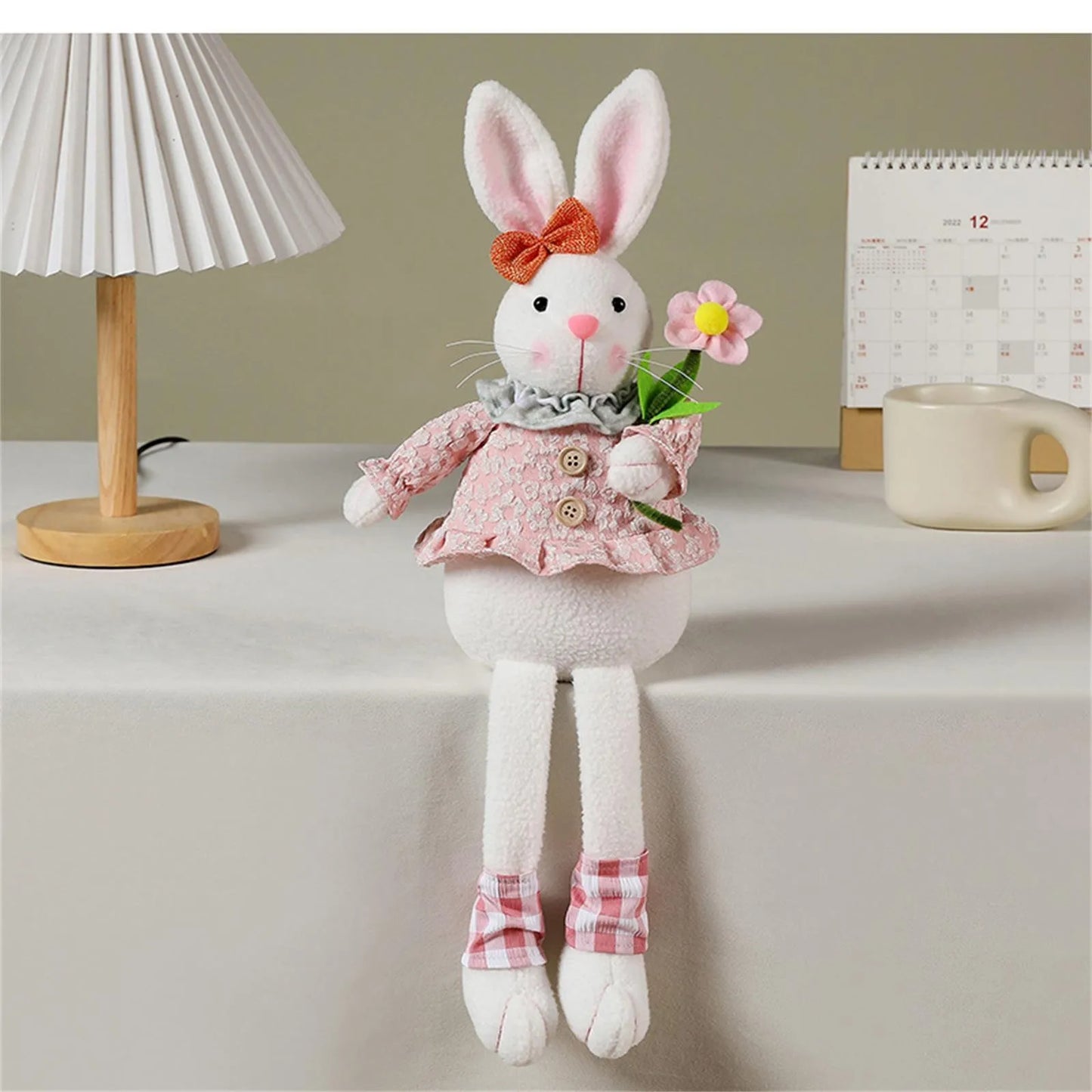 Elegant Easter Bunny Couple Figurine Decor