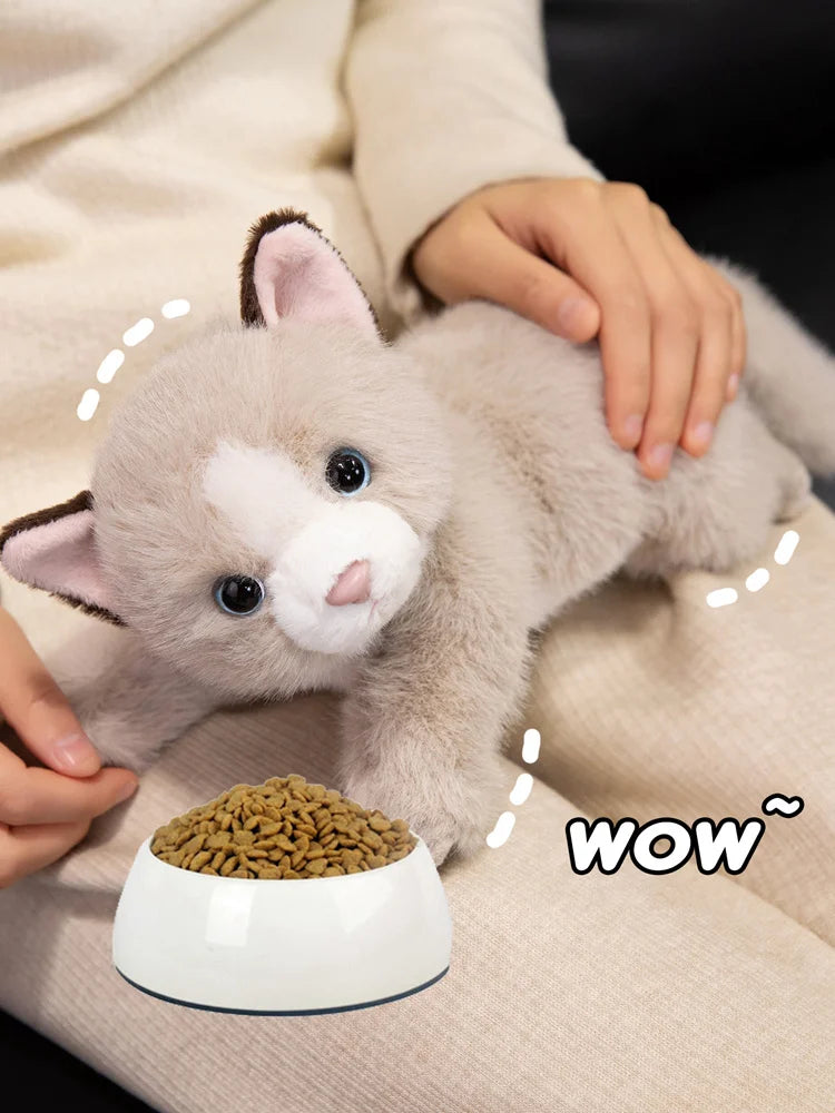 Persian Cat Plush – Gray & Pink Edition