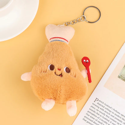 Mini Fast Food Plush Keychain