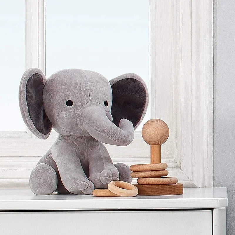 Gray & Pink Elephant Plush- Ultra-soft Comfort Pillow
