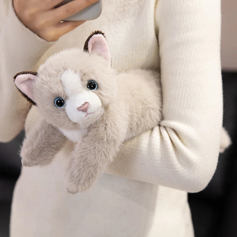 Persian Cat Plush – Gray & Pink Edition