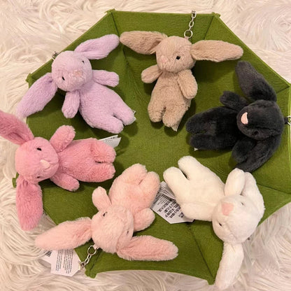 Fluffy Bunny Keychain Charm