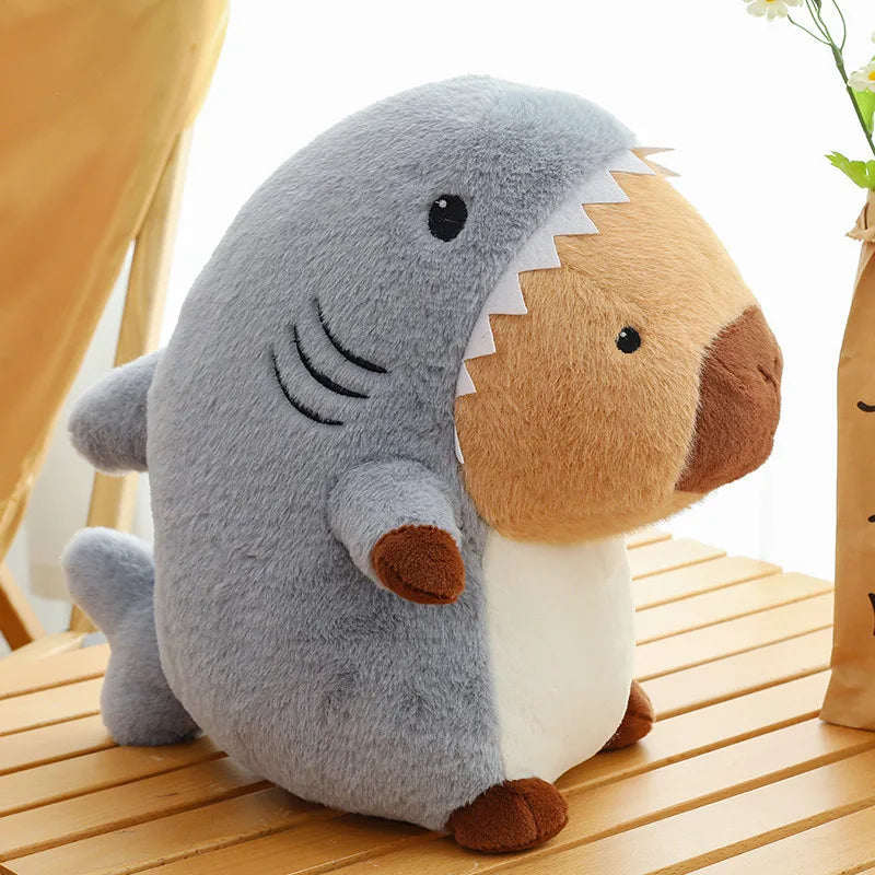 Shark Hoodie Capybara Plush