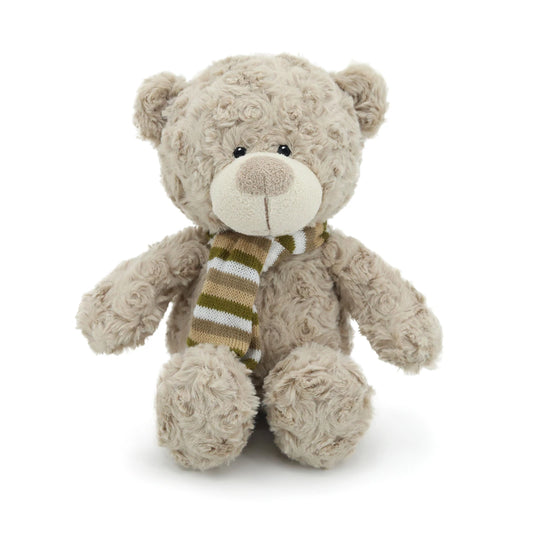 Soft Plush Teddy Bear with Knitted Scarf