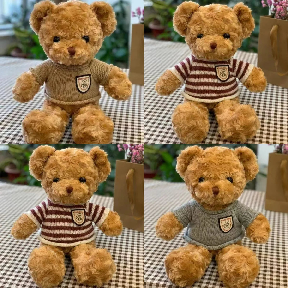 Cozy Teddy Bear Plush- Sweater Edition