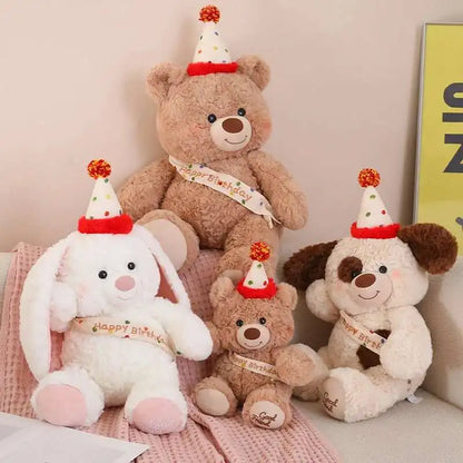 Happy Birthday Plush Bear & Bunny