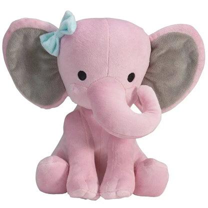 Gray & Pink Elephant Plush- Ultra-soft Comfort Pillow