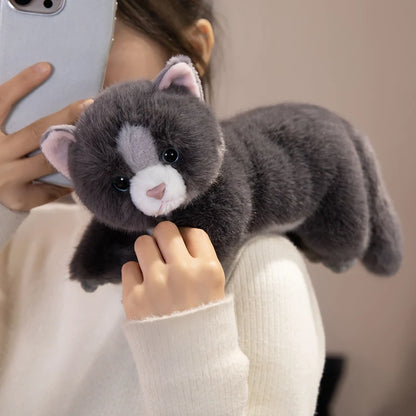 Persian Cat Plush – Gray & Pink Edition