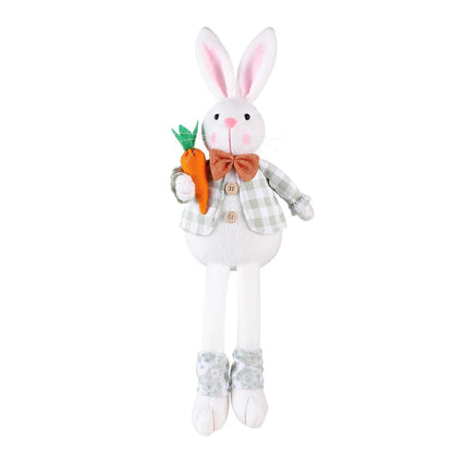 Elegant Easter Bunny Couple Figurine Decor