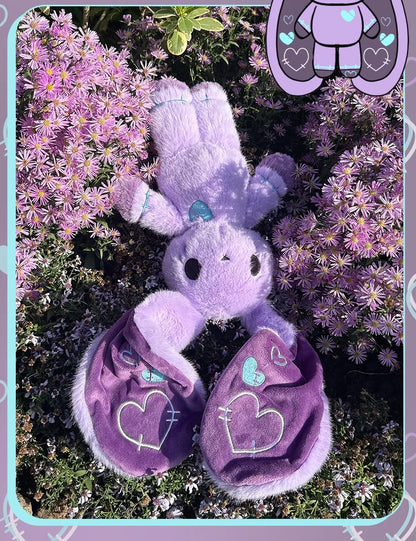 Purple Long Ear Bunny Plush