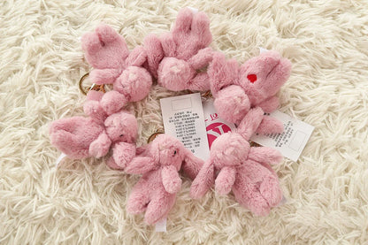 Fluffy Bunny Keychain Charm