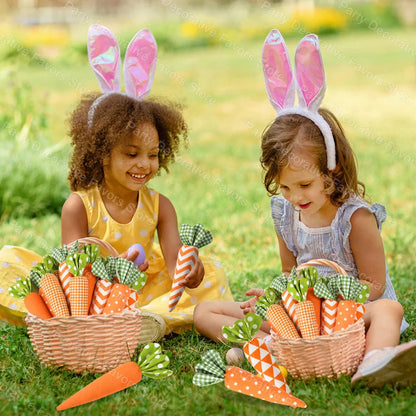Bunny Garden Easter Carrot Plush Set